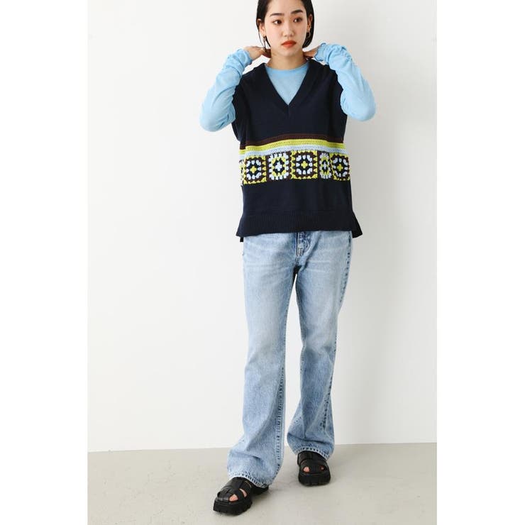 クロシェモチーフニットベスト | RODEO CROWNS WIDE BOWL | 詳細画像12 