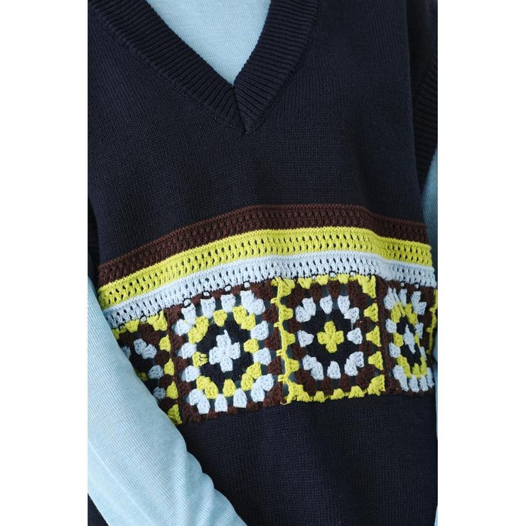 クロシェモチーフニットベスト | RODEO CROWNS WIDE BOWL | 詳細画像14 