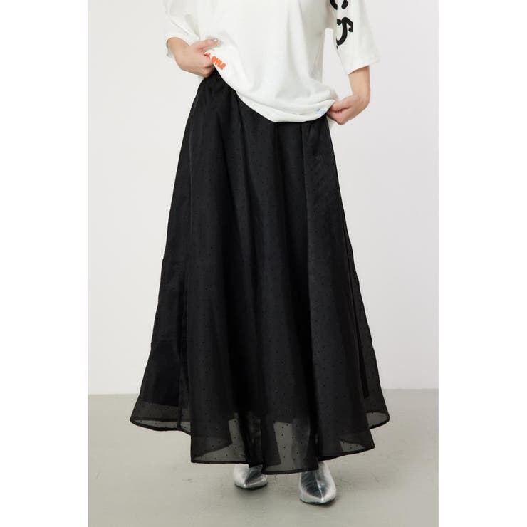 柄BLK5 | ボリュームマキシスカート | RODEO CROWNS WIDE BOWL
