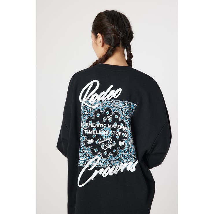 BLK | ペイズリーロゴスウェットワンピース | RODEO CROWNS WIDE BOWL
