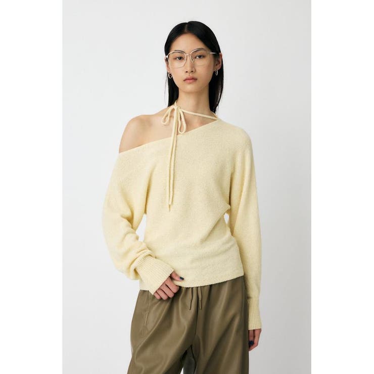 ONE SHOULDER ニットトップス | MOUSSY OUTLET | 詳細画像1 