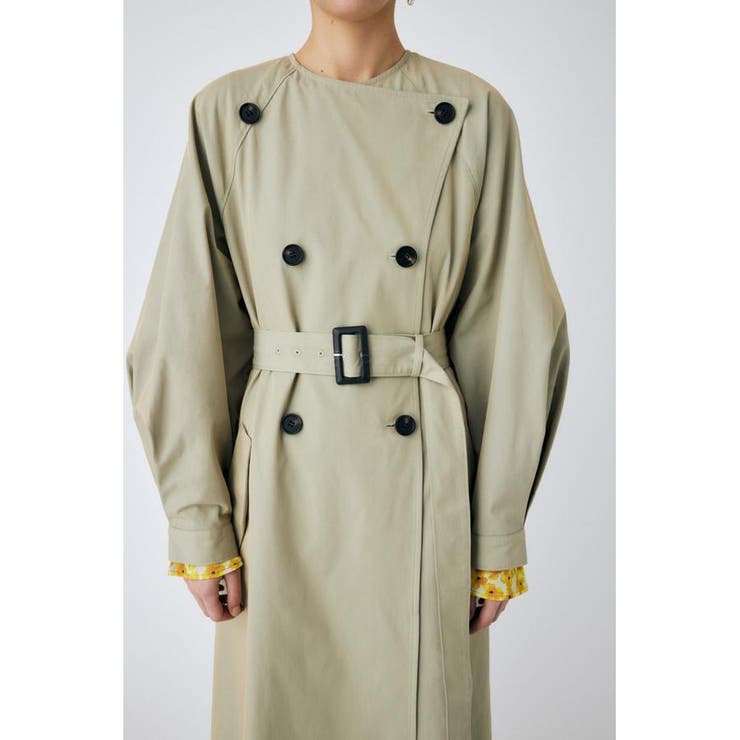 NVY】COLLARLESS TRENCH コート[品番：BJLW0024980]｜MOUSSY OUTLET