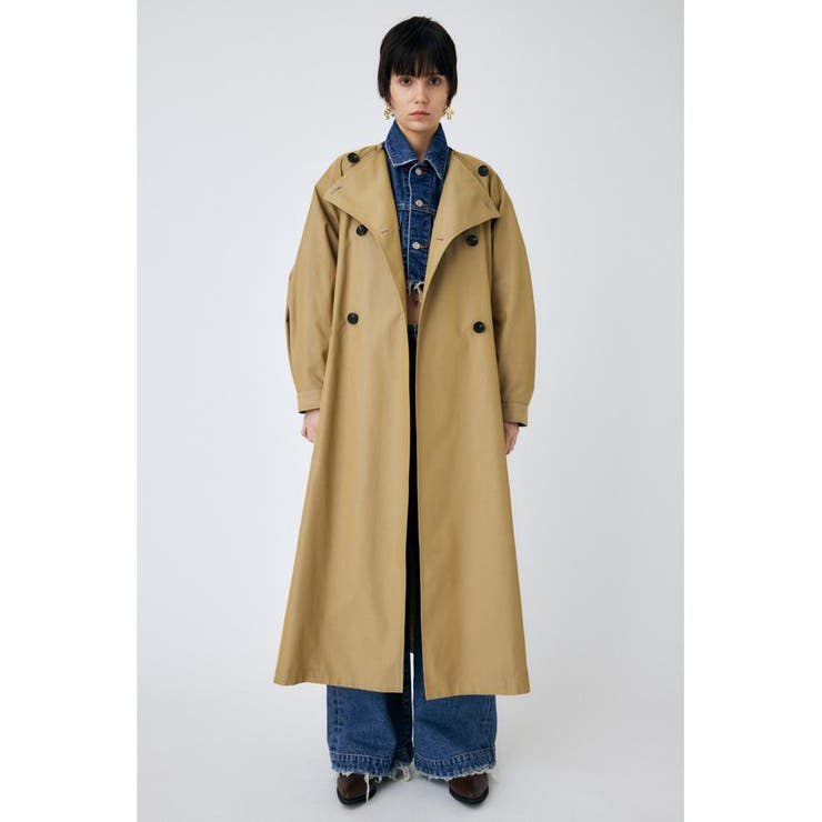 COLLARLESS TRENCH コート[品番：BJLW0024980]｜MOUSSY OUTLET ...