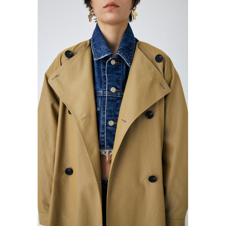 COLLARLESS TRENCH コート[品番：BJLW0024980]｜MOUSSY OUTLET