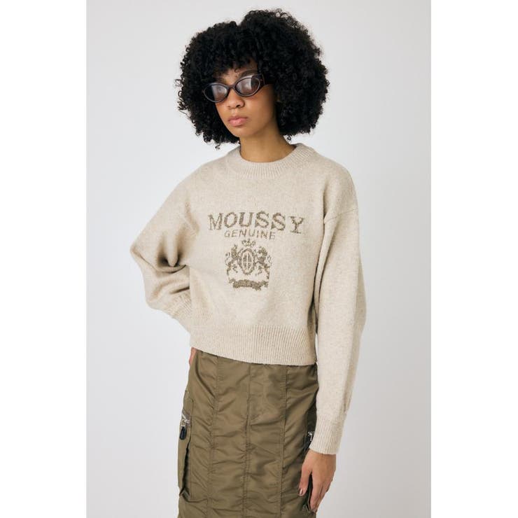 O/WHT1 | GLITTER MOUSSY ニットトップス | MOUSSY OUTLET