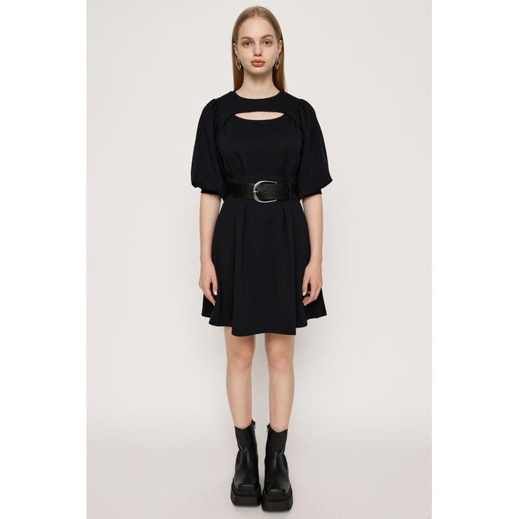 BLK | FRONT OPEN TUCK SLEEVE ショートワンピース | SLY OUTLET