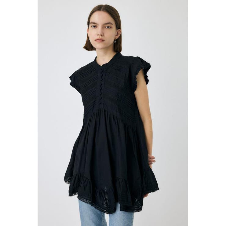 BLK | LACY FRILL チュニック | MOUSSY OUTLET