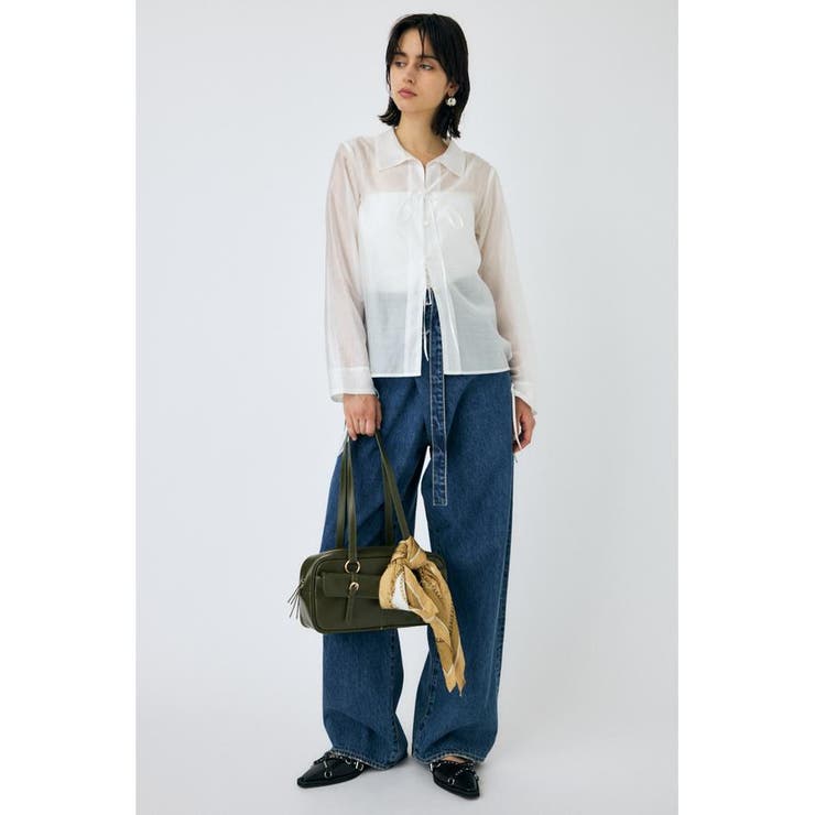 RIBBON シアーシャツ | MOUSSY OUTLET | 詳細画像2 