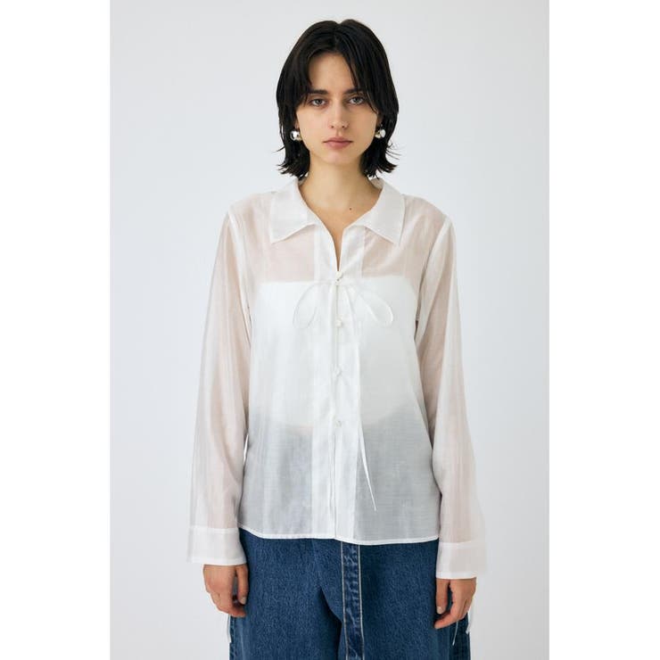 RIBBON シアーシャツ | MOUSSY OUTLET | 詳細画像5 