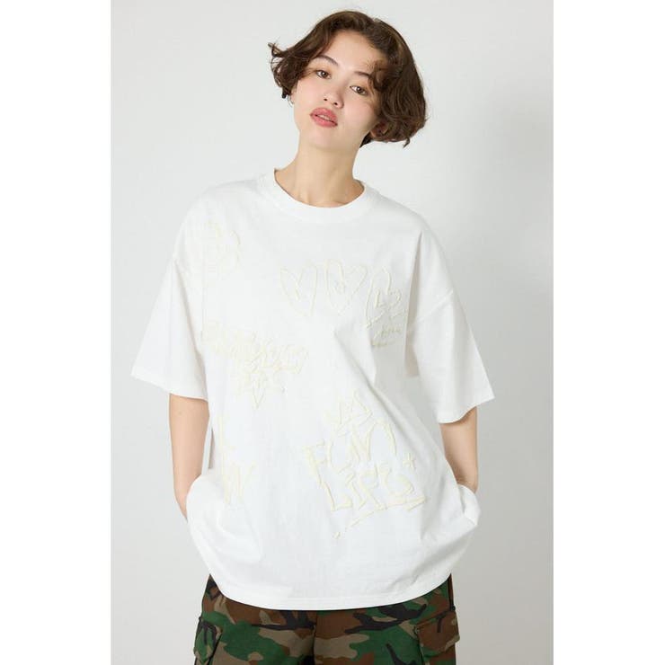 クレヨンタッチ同色発泡プリントTシャツ | RODEO CROWNS WIDE BOWL | 詳細画像1 