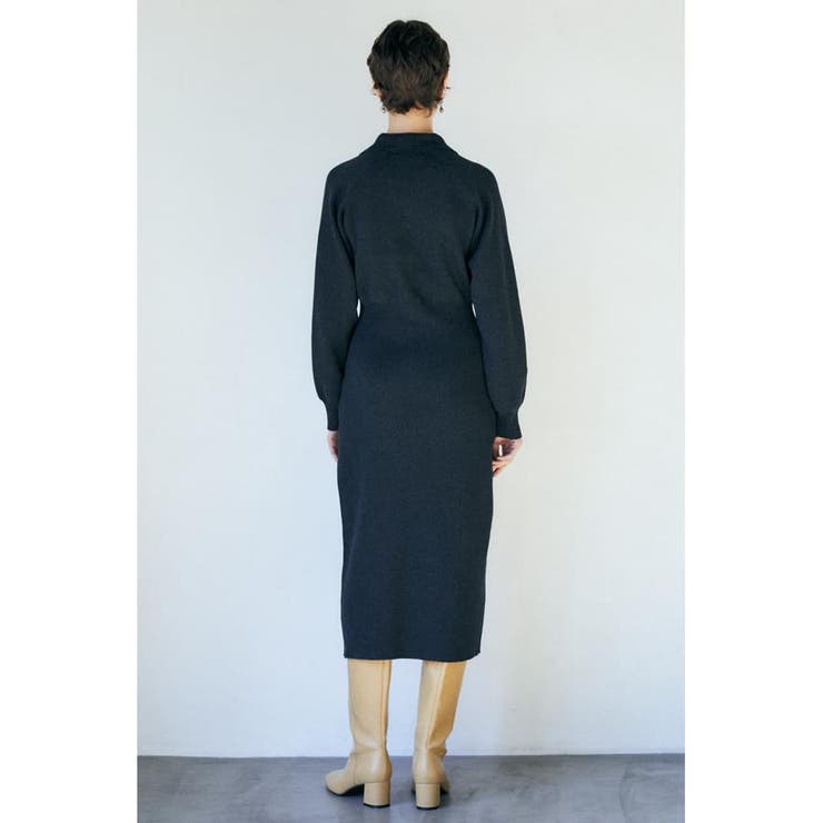 V/N COLLAR RIB ドレス | MOUSSY OUTLET | 詳細画像12