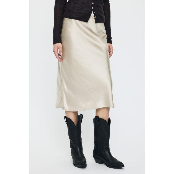 SATIN MIDI スカート | MOUSSY OUTLET | 詳細画像1 