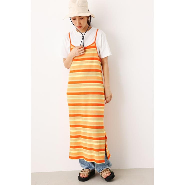 柄ORG5 | マルチボーダーキャミワンピース | RODEO CROWNS WIDE BOWL