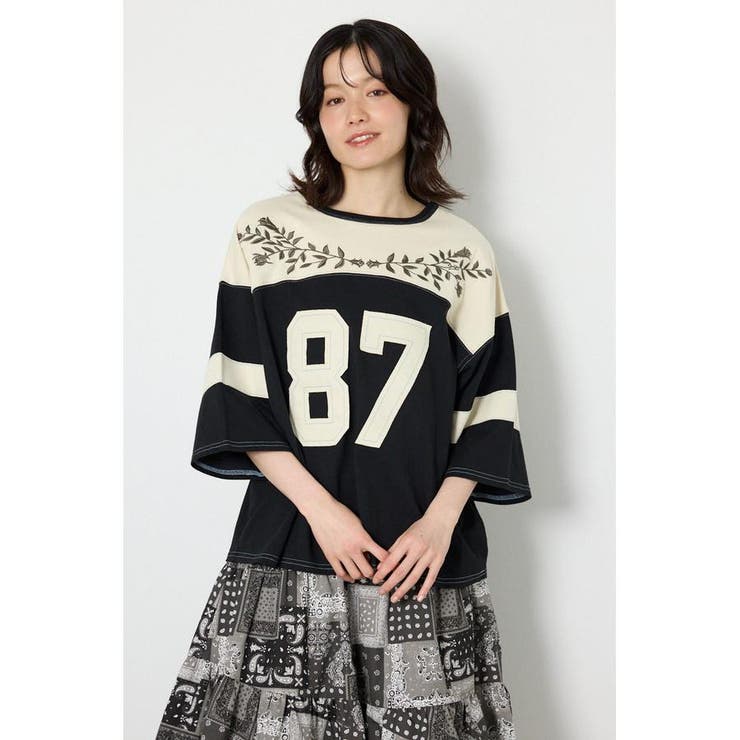 BLK | エンブロイダリーユニフォームTシャツ | RODEO CROWNS WIDE BOWL