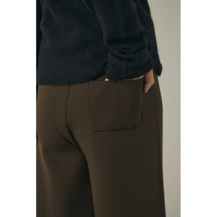 ニットワイドパンツ リサイクルポリエステル×オーガニックコットン | MOUSSY OUTLET | 詳細画像4 