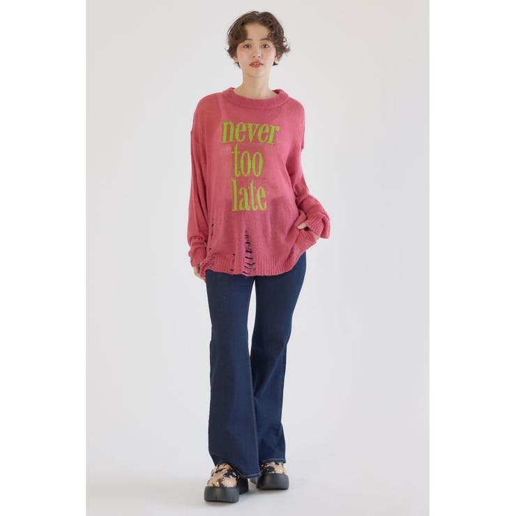 メッセージダメージニットトップス | RODEO CROWNS WIDE BOWL | 詳細画像19 