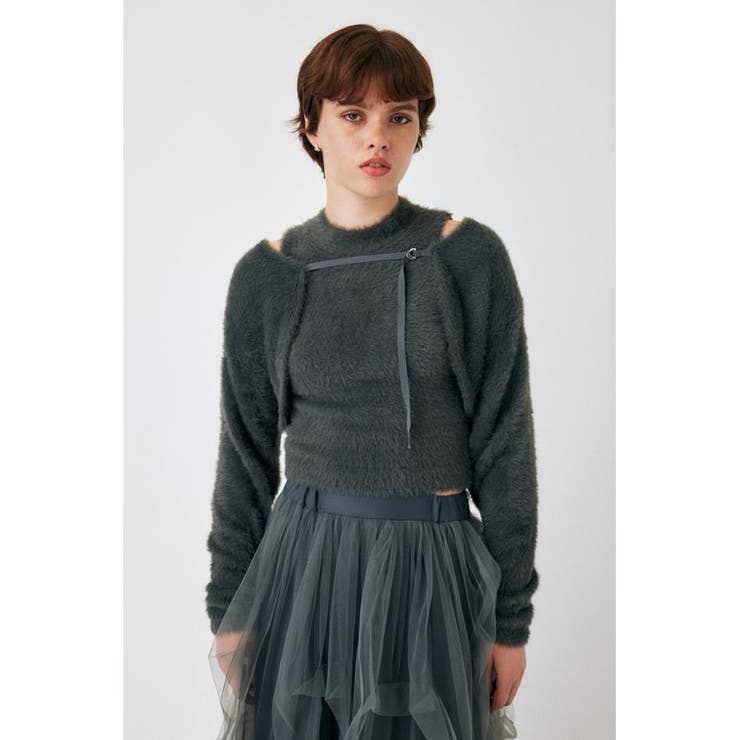 GRY | SHAGGY KNIT ボレロ＆タンク | MOUSSY OUTLET