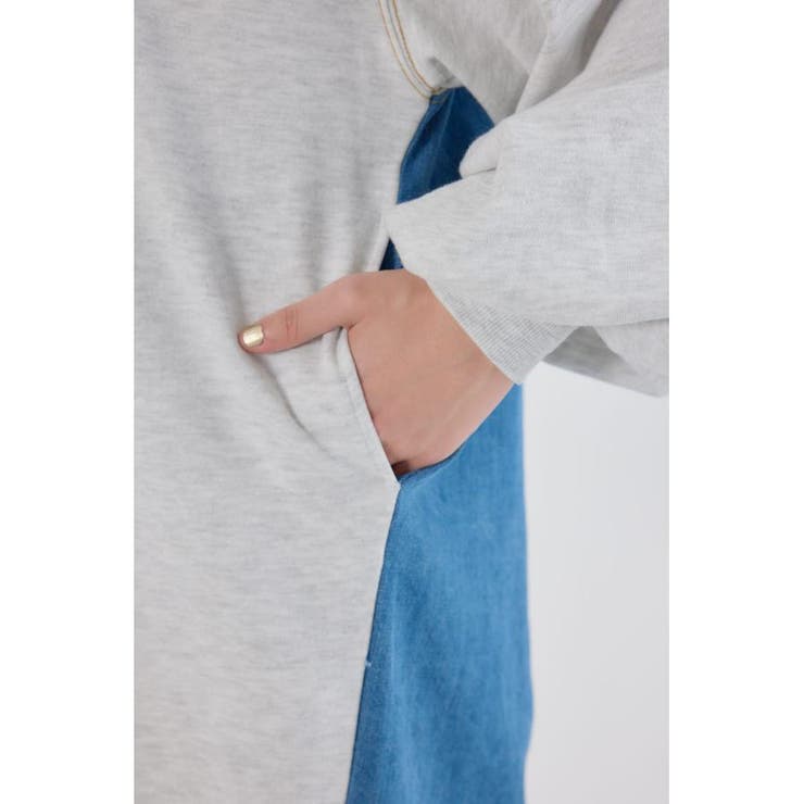 デニム切替スウェットワンピース | RODEO CROWNS WIDE BOWL | 詳細画像17 