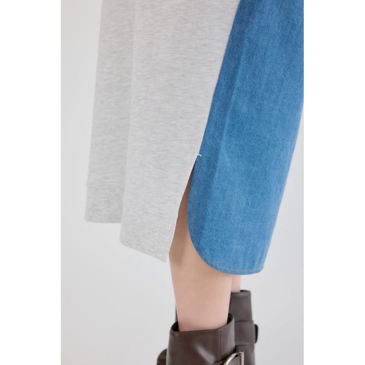 デニム切替スウェットワンピース | RODEO CROWNS WIDE BOWL | 詳細画像18 