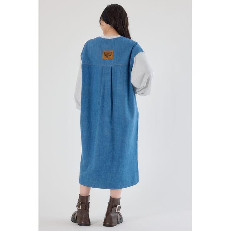 デニム切替スウェットワンピース | RODEO CROWNS WIDE BOWL | 詳細画像10 