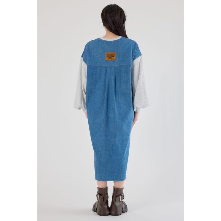 デニム切替スウェットワンピース | RODEO CROWNS WIDE BOWL | 詳細画像15 