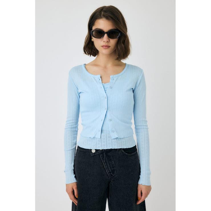 EYELET U-NECK カーデ & キャミ | MOUSSY OUTLET | 詳細画像15 