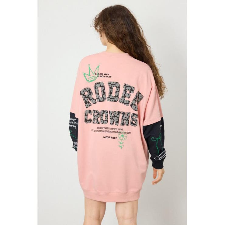 フェイクレイヤードフラワーロゴワンピース | RODEO CROWNS WIDE BOWL | 詳細画像10 