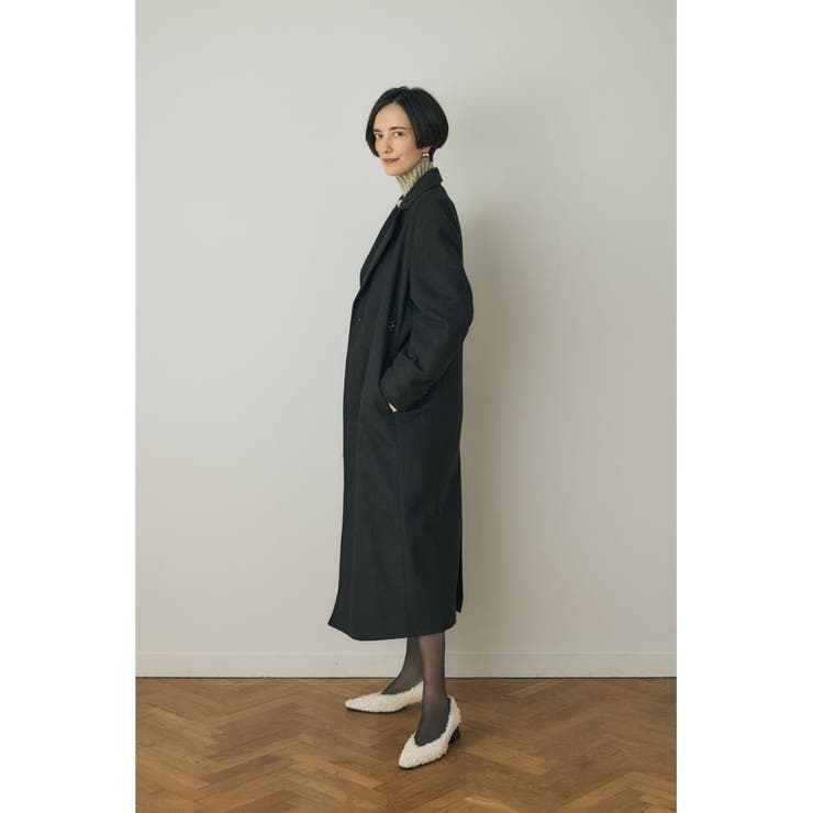テーラードロングコート リサイクルポリエステル×ウール混 | MOUSSY OUTLET | 詳細画像5 