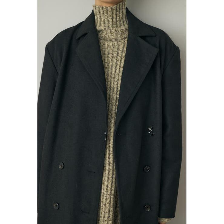 テーラードロングコート リサイクルポリエステル×ウール混 | MOUSSY OUTLET | 詳細画像8 