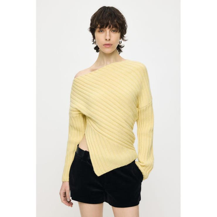 ASYMMETRY RIB ニット | MOUSSY OUTLET | 詳細画像2 