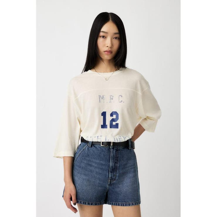 O/WHT1 | BROKEN フットボール TEE | MOUSSY OUTLET