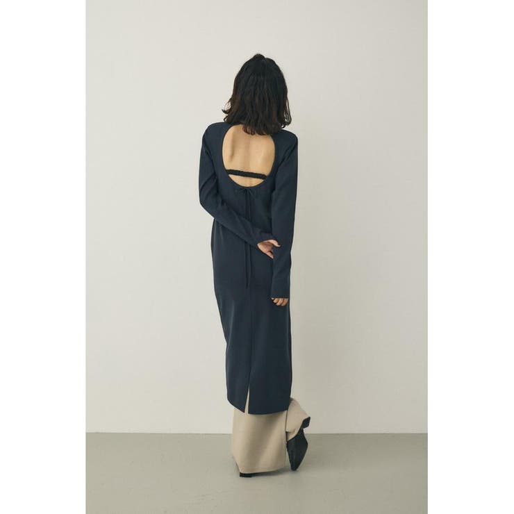 NVY | バックオープンニットワンピース リサイクルポリエステル使用 | MOUSSY OUTLET