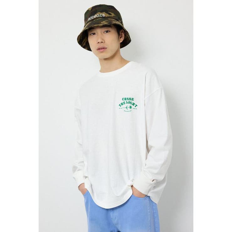 WHT | サークルフラワー長袖Tシャツ | RODEO CROWNS WIDE BOWL