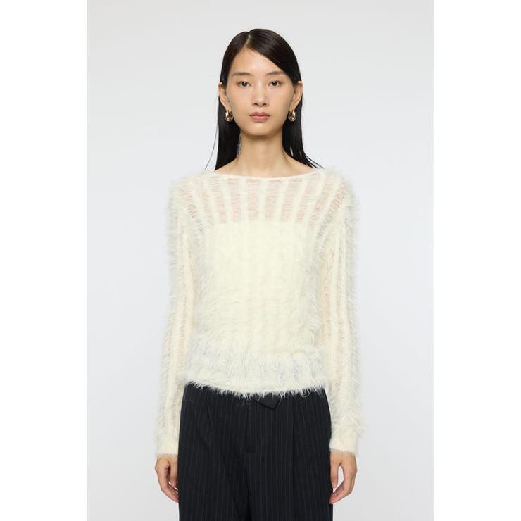 SHEER SHAGGY ロングスリーブニット | MOUSSY OUTLET | 詳細画像4 