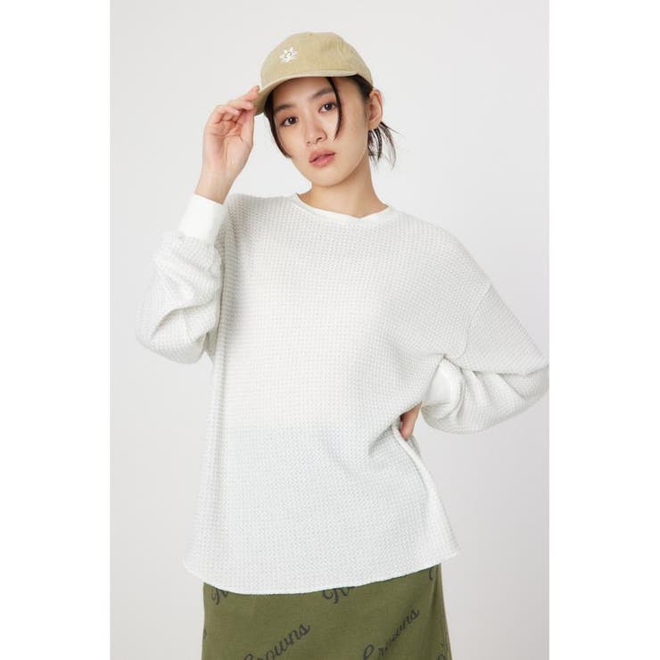 O/WHT1 | ラメワッフルトップス | RODEO CROWNS WIDE BOWL