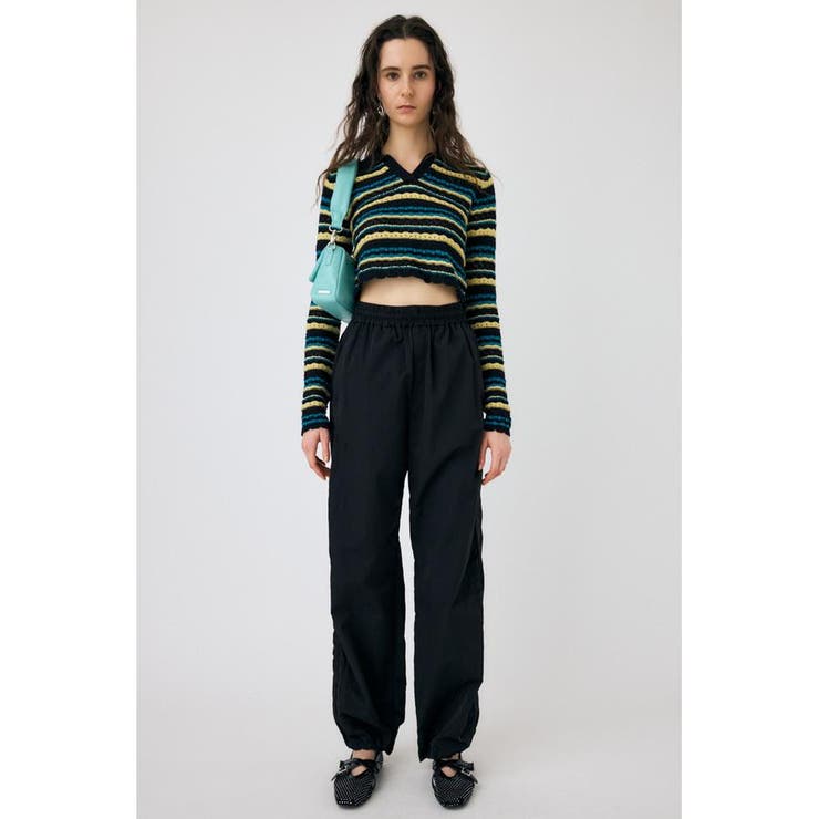 BLK | CROCHET SHIRT ニット | MOUSSY OUTLET