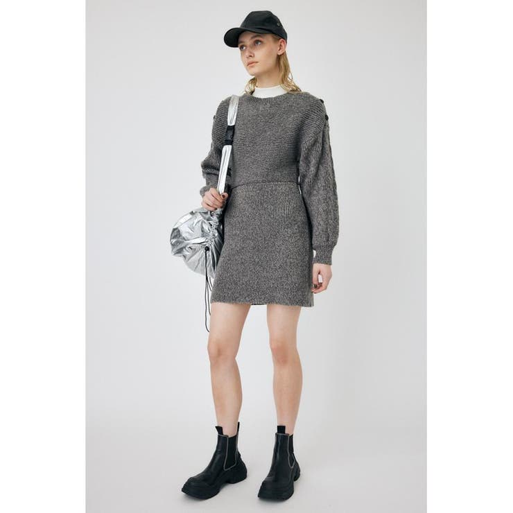 T.GRY | SHOULDER BUTTON ミニドレス | MOUSSY OUTLET