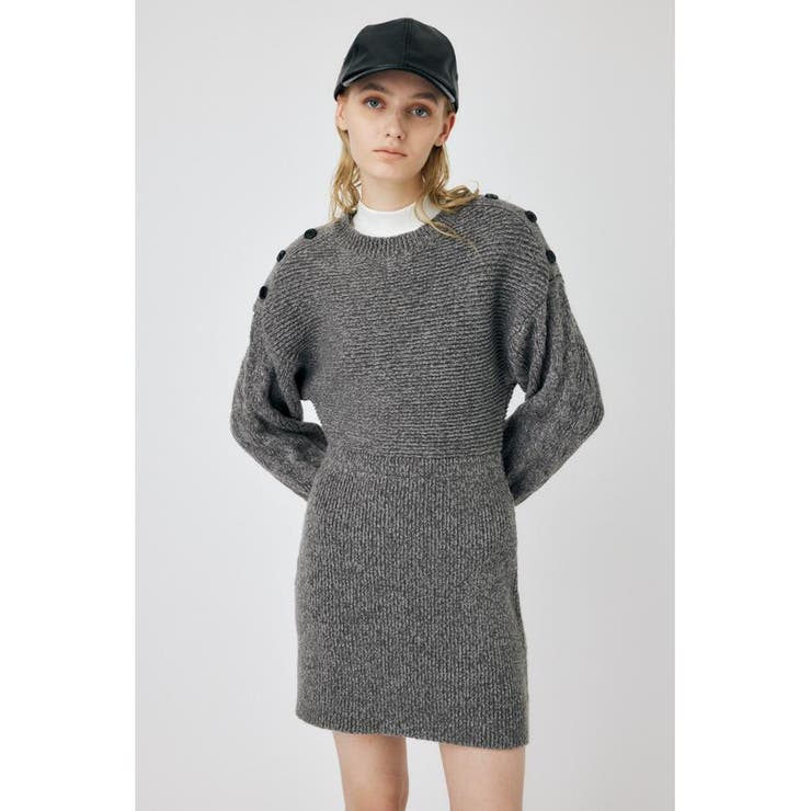 SHOULDER BUTTON ミニドレス | MOUSSY OUTLET | 詳細画像29 
