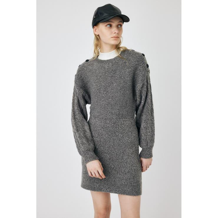 SHOULDER BUTTON ミニドレス | MOUSSY OUTLET | 詳細画像30 