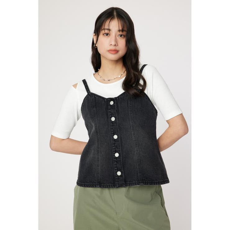 BLK | デニムキャミソール | RODEO CROWNS WIDE BOWL