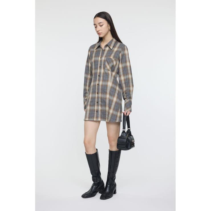 CHECK SHIRT ドレス | MOUSSY OUTLET | 詳細画像3 