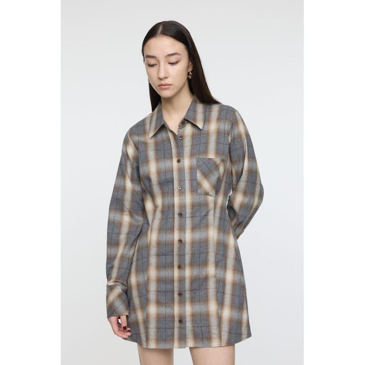 CHECK SHIRT ドレス | MOUSSY OUTLET | 詳細画像4 
