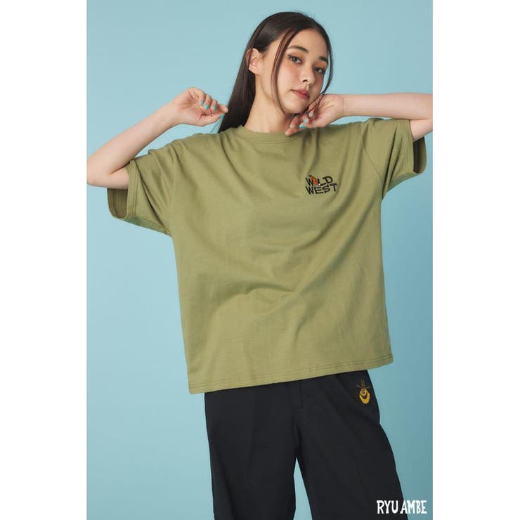 KHA | (Ryu Ambe)MOTIF刺繍Tシャツ | RODEO CROWNS WIDE BOWL