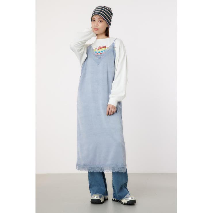 GRY | サテンレースキャミワンピース | RODEO CROWNS WIDE BOWL