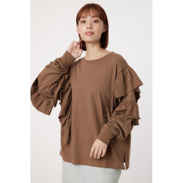 BRN | ステッチフリルトップス | RODEO CROWNS WIDE BOWL