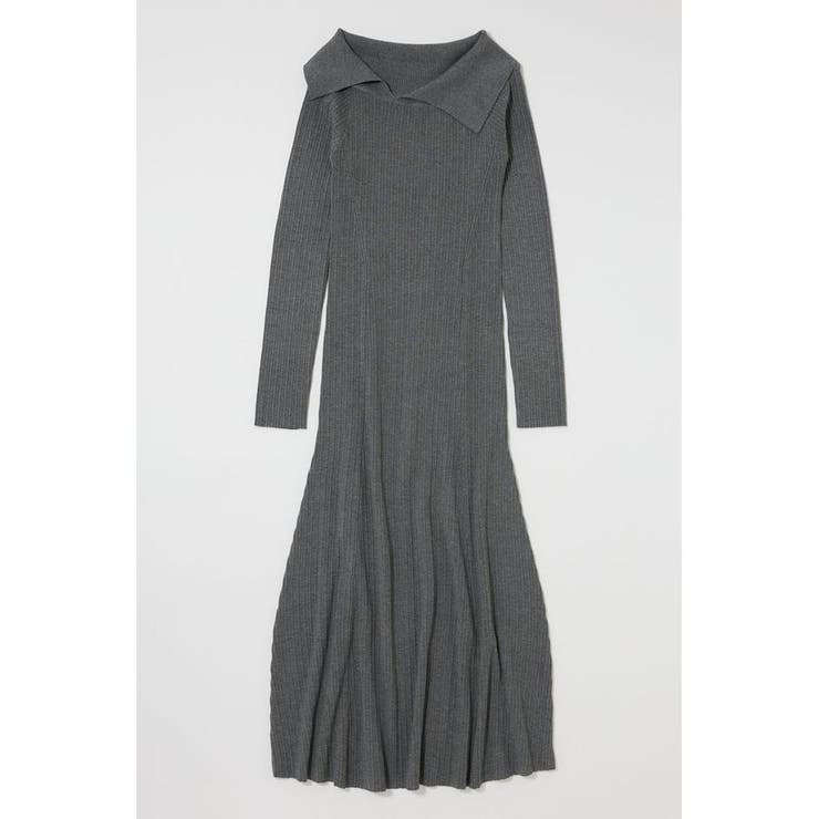 ASYMMETRY COLLAR KNIT ドレス | MOUSSY OUTLET | 詳細画像15 