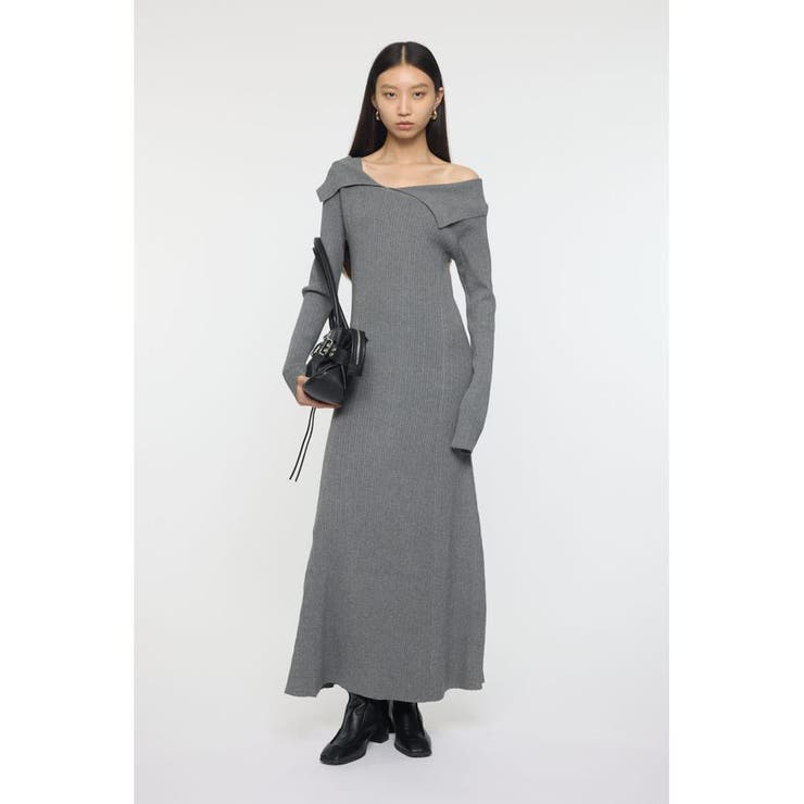 ASYMMETRY COLLAR KNIT ドレス | MOUSSY OUTLET | 詳細画像7 