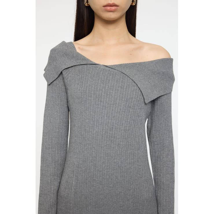 ASYMMETRY COLLAR KNIT ドレス | MOUSSY OUTLET | 詳細画像10 