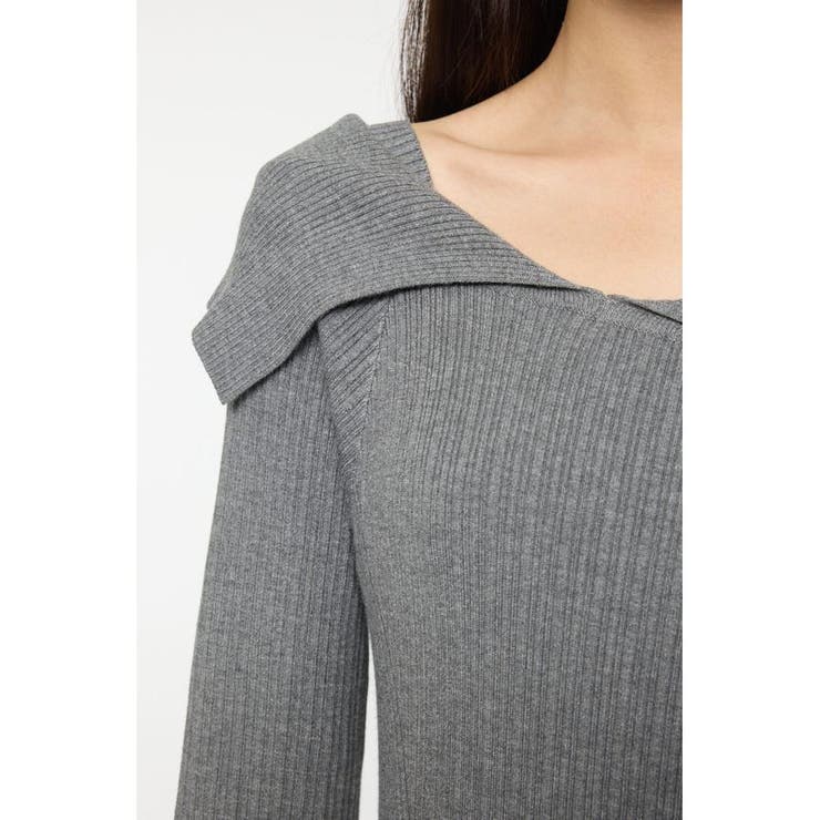 ASYMMETRY COLLAR KNIT ドレス | MOUSSY OUTLET | 詳細画像12 