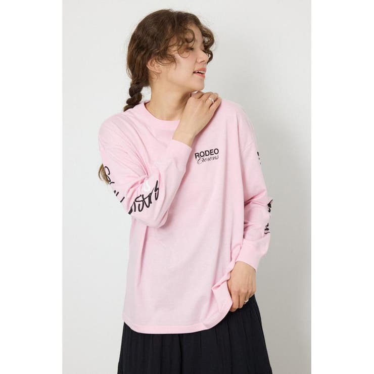 L/PNK1 | パッチデザインロングスリーブ Tシャツ | RODEO CROWNS WIDE BOWL